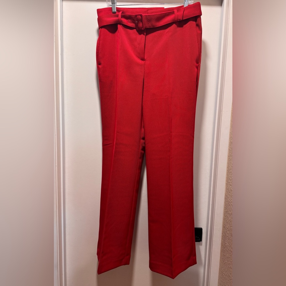 Ann Taylor Vibrant Red Flare Pants